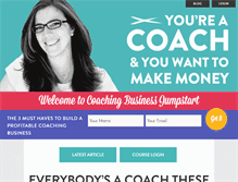 Tablet Screenshot of coachingbusinessjumpstart.com